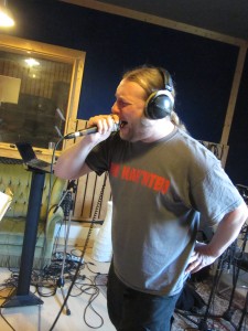 Leif recording his vocals at Soundlodge Studio…